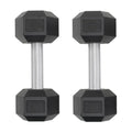 Rubber Hex Dumbbells & Sets (LB) A3